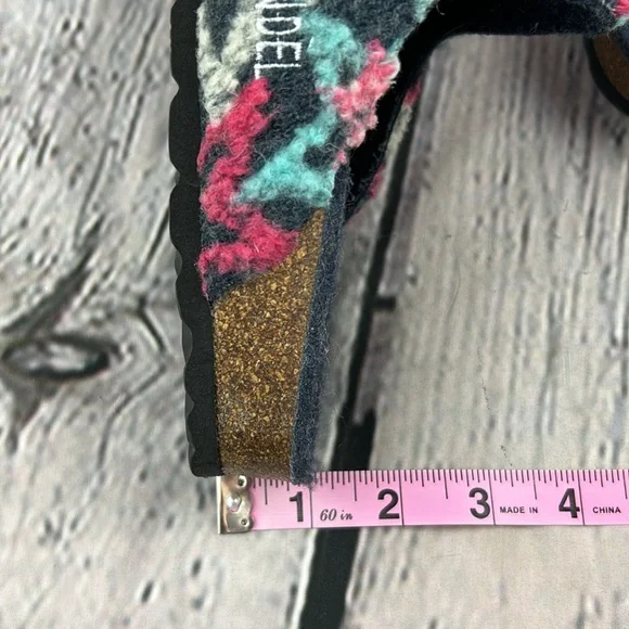 MANDEL Made in Italy Blue White & Pink Stars Slip On Clogs Mules Flats - Picture 8 of 17